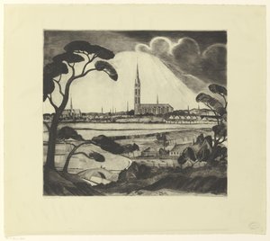 Hilversum og omegn Hilversum (original titel) af Lodewijk Schelfhout (signed by artist)