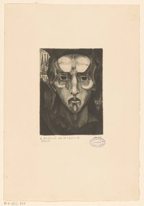 Hovedet af en kvinde Tête de femme III (original titel på objektet) af Lodewijk Schelfhout (signed by artist)
