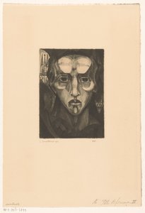 Hovedet af en kvinde Tête de femme III (original titel på objektet) af Lodewijk Schelfhout (signed by artist)