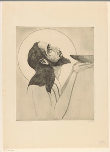 Johannes de Doper Johannes Døberen (original titel) af Lodewijk Schelfhout (signed by artist)