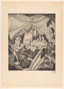 Les Angles I (original titel på objekt) af Lodewijk Schelfhout (signed by artist)