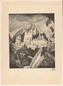 Les Angles I (original titel på objekt) af Lodewijk Schelfhout (signed by artist)