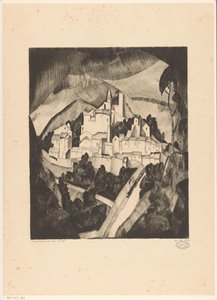 Les Angles I (original titel på objekt) af Lodewijk Schelfhout (signed by artist)