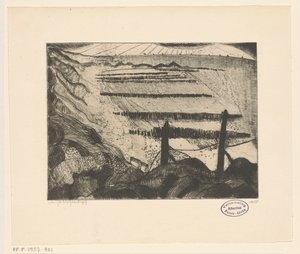 Domburg Strand Plage de Domburg II (original titel) af Lodewijk Schelfhout (signed by artist)