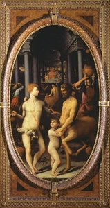 Apollo og Chiron, 1572 (skifer) af Lodovico Buti