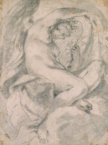 En nymfe muligvis flora blandt skyer, 1575-1619 af Lodovico Carracci
