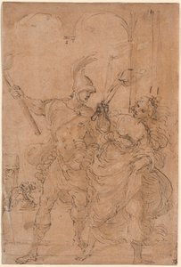 Alexander og Thaïs sætter ild til Persepolis af Lodovico Carracci