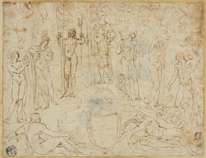 Undersøgelse til en afhandlingskonklusion præsenteret for hertugen af Mantua af Lodovico Carracci