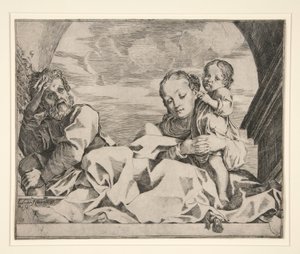 Den hellige familie af Lodovico Carracci