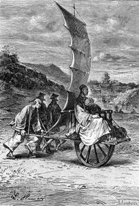 Illustration til Jules Verne "En kinamands trængsler i Kina"