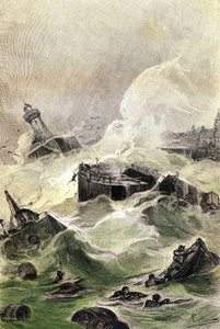 illustration af Jules Vernes roman "L