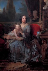 Maria Brignole-Sale De Ferrari med sin søn Filippo, af Leon Cogniet af Léon Cogniet