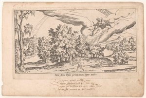 Callisto optages af Jupiter på stjernehimlen Le Fable de Calisto (serietitel) Myth of Callisto (serietitel) af Léon Davent (attributed to)