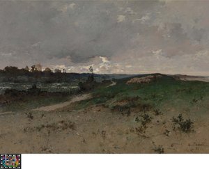 Landskab nær Saint-Jean-le-Thomas (Normandiet) af Leon Germain Pelouse