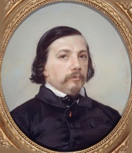 Portræt af digteren Théophile Gautier 1811-1872, 1850. af Léon Riesener