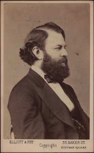 Portræt af violinisten og komponisten Joseph Joachim 1831-1907, ca. 1875. af London . Photo studio Elliott and