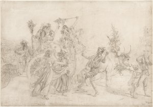 Pilgrimme, der vender tilbage fra Madonna dellArcos festdag, 1827. af Léopold Robert