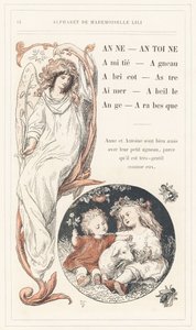 Anne, Antoine, Venskab, Lam, Abrikos, Stjerne, Kærlighed, Bi, Engel, Arabeske, side 14 - Alfabet af Mademoiselle Lili, af L. Froelich og af en far (Hetzel selv). Bibliotheque  Magasin d