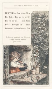 Berthe, Bonte, Well, Barbet, Bergeronnette, Balsamine, Birch, Beak, Becqueter, Arm, Bouquet, Candy, Bottom, side 15 - Alfabet af Mademoiselle Lili, af L. Froelich og af en far (Hetzel selv). Bibliotheque  Magasin d