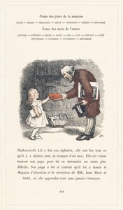 Mademoiselle Lili kan læse, side 40 - Alphabet of Mademoiselle Lili, af L. Froelich og af en far (Hetzel selv). Bibliotheque  Magasin d