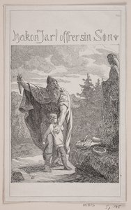 Hakon Jarl ofrer sin søn af Lorenz Frølich