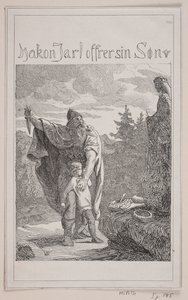 Hakon Jarl ofrer sin søn af Lorenz Frølich
