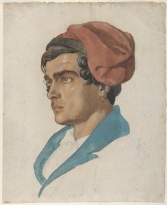 Hovedstudie af en fisker fra Capri af Lorenz Frølich