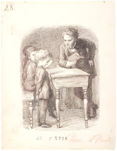 Skoletime. Pierre kan ikke lektien af Lorenz Frølich