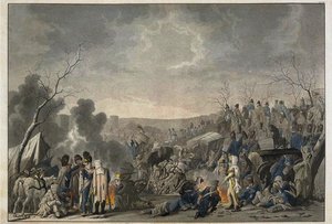 Tilbagetrækning af Grande Armée fra Moskva i 1812, 1813 af Lorenz Rugendas