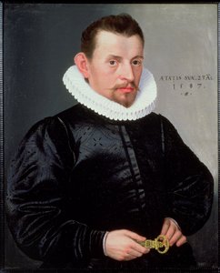 Portræt af en ung herre iført ryg, 1587