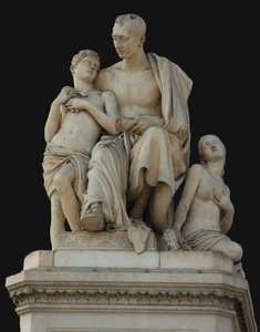 Monument til grev Nikolai Nikitich Demidov på Piazza Demidoff i Firenze, 1830-1850