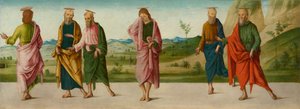 The Miracle of the Catafalque (panel C), ca. 1500-1506 (tempera på panel) af Lorenzo Costa