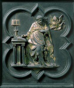 North Porte (kaldet Gate of the Cross, mod nord), udvendig detalje: Sankt Markus. Bronzeskulptur lavet af Lorenzo Ghiberti (1378-1455) af Lorenzo Ghiberti