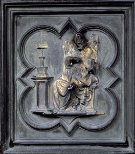 St Augustine, panel H af norddørene til dåbskapellet San Giovanni, 1403-24 (bronze)