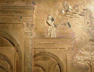 Historien om Jakob og Esau, detalje fra det originale panel fra østdørene i døbefonten af Lorenzo Ghiberti