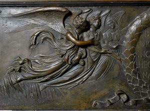 To engle, detalje af Sankt Zenobes relikvieskrin. (Bronze relief, 1432-1442) af Lorenzo Ghiberti