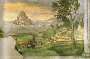 Olympus, omgivet af en labyrint