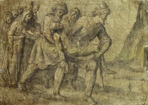 Kristus båret til graven, af Lorenzo Lotto