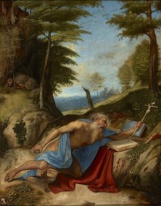 Den angrende Sankt Hieronymus. Omkring 1513 af Lorenzo Lotto