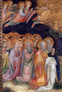 Jesu dåb af Sankt Johannes Døberen, der døber Jesus Detail Fresco af Lorenzo af Lorenzo Salimbeni