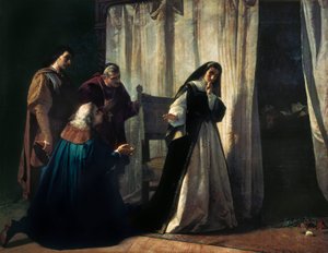 La queen Jeanne Iere dite Jeanne la Folle (Juana la Loca) (1479-1555) Maleri af Lorenzo VALLES (1830-1910). Madrid. Prado Museum. af Lorenzo Valles