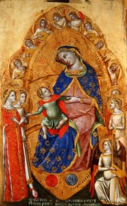 Mystisk ægteskab af St. Catherine af Alexandria af Lorenzo Veneziano