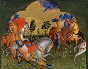 The Conversion of Paul Predella Panel, ca 1370. af Lorenzo Veneziano