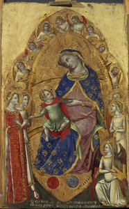 The Mystical Marriage of St. Catherine - Tempera på træ af Lorenzo Veneziano