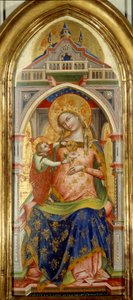 Jomfruen og barnet. Maleri af Lorenzo Veneziano (1300-tallet)