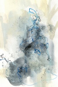 Abstrakt Blue Flow af Lori Ann Folz
