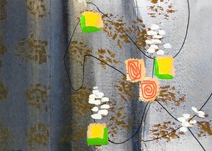 Abstrakte geometriske hvirvler af Lori Ann Folz