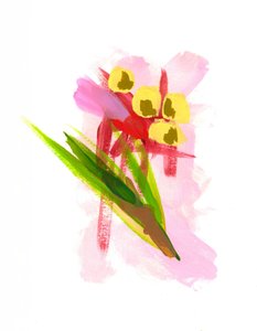 Farverige abstrakte blomster af Lori Ann Folz