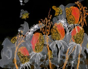Mørkegulde blomster af Lori Ann Folz