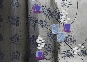 Elegant, abstrakt sølvstrøm af Lori Ann Folz